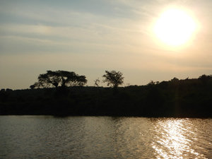Kazinga Channel at sunset