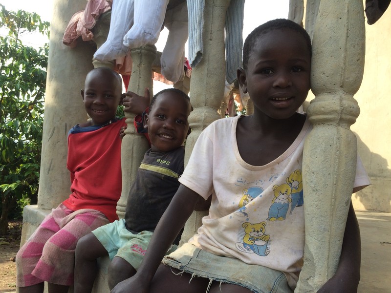 Three adorable children from one of the beneficiaries