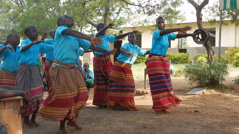 Students performaing traditional dances