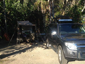 Secluded campsite in Byron Bay