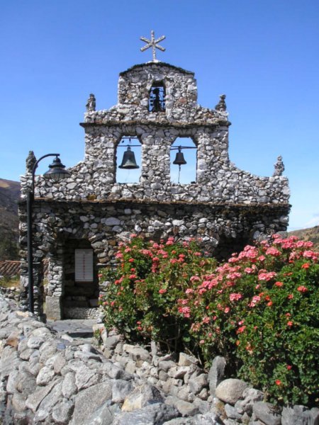 Andean church on the way to Los Llanos