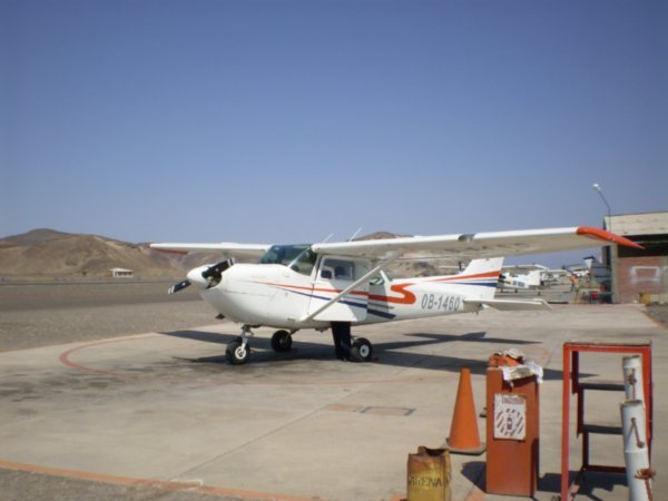 Our plane to fly over the Nazca Lines