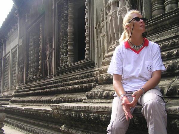 Caroline at Angkor Wat