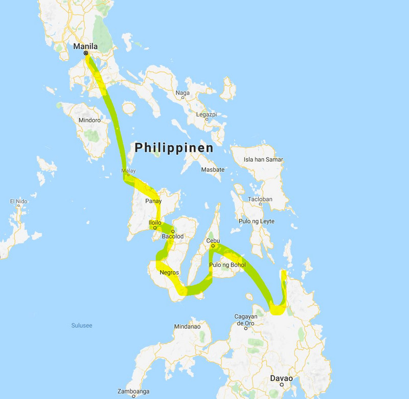 Meine Route durch die Philippinen