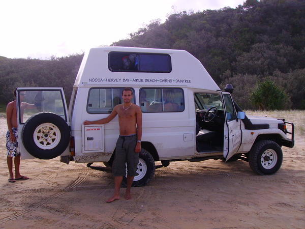 Tim with our Koala jeep