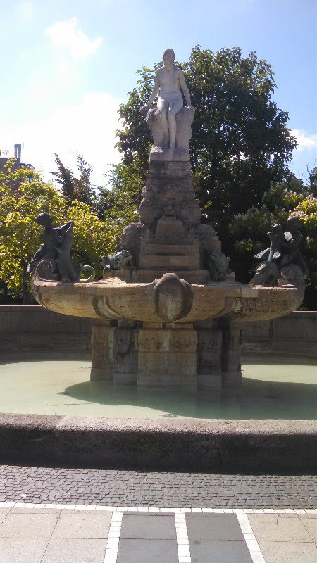 same picture of fountain near hostel