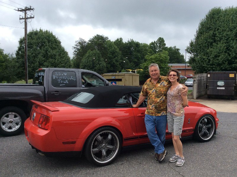 New friends, Denny and Patty from Clinton, and their Shelby GT