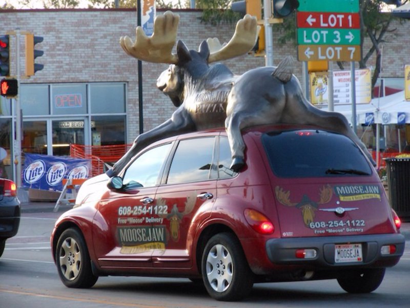 This one wasn't in the Power Tour--Moosejaw Pizza delivery car