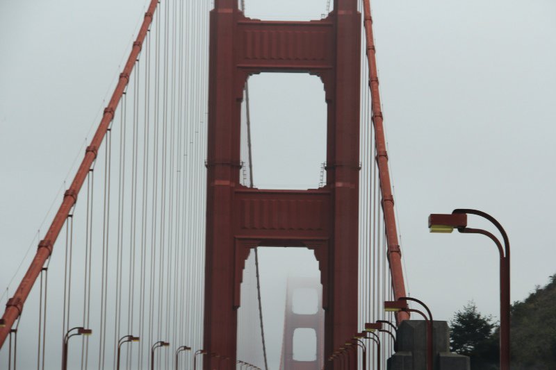 Going over Golden Gate bridge