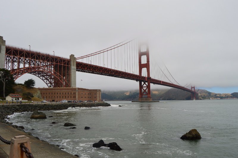 View from Fort Point--Golden Gate Bridge