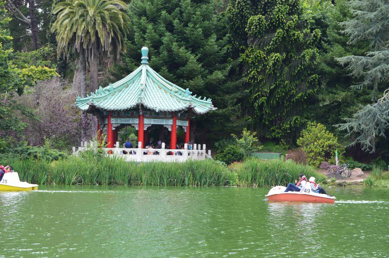 Chinese Pagoda on Stow Lake in Golden Gate Park