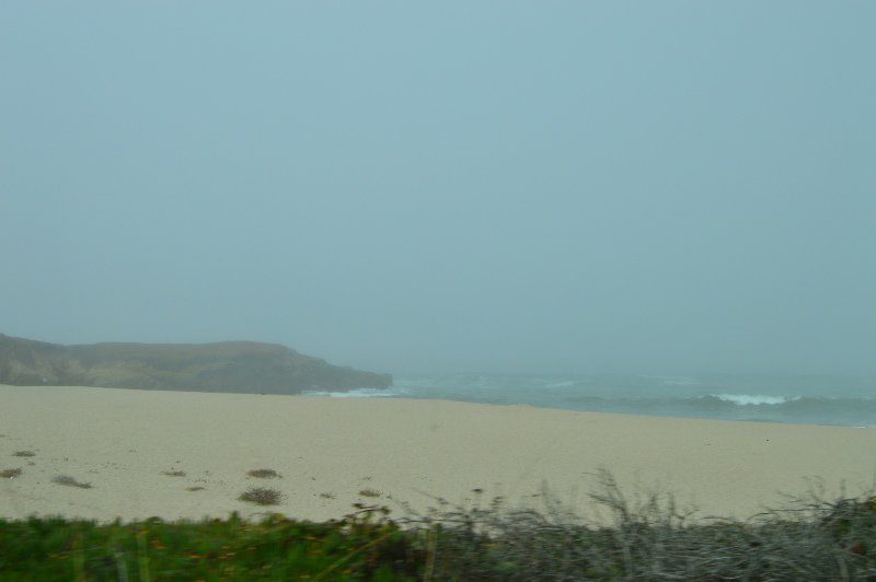 One of the foggy beaches between Half Moon Bay and Santa Cruz