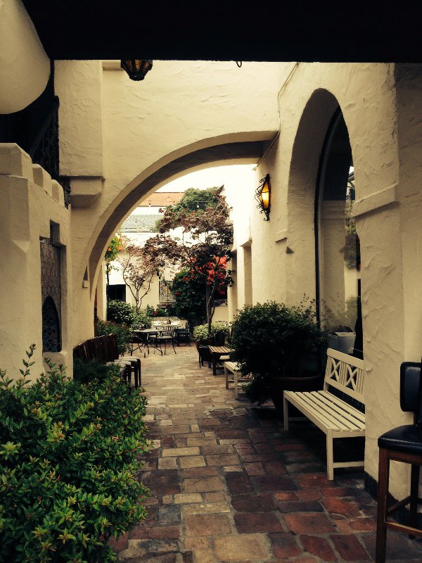 Downtown Carmel--lots of European style courtyards