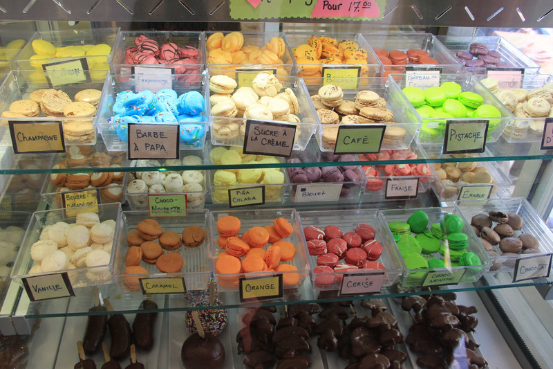 Macaroons in a sweets shoppe