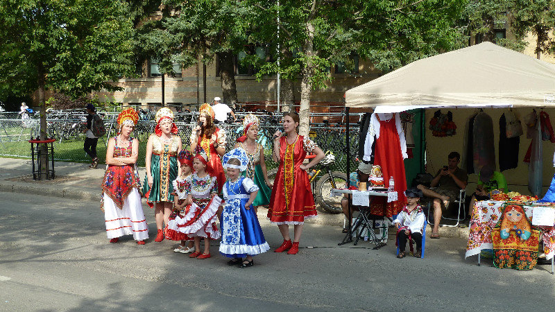 un groupe Ukrainiens