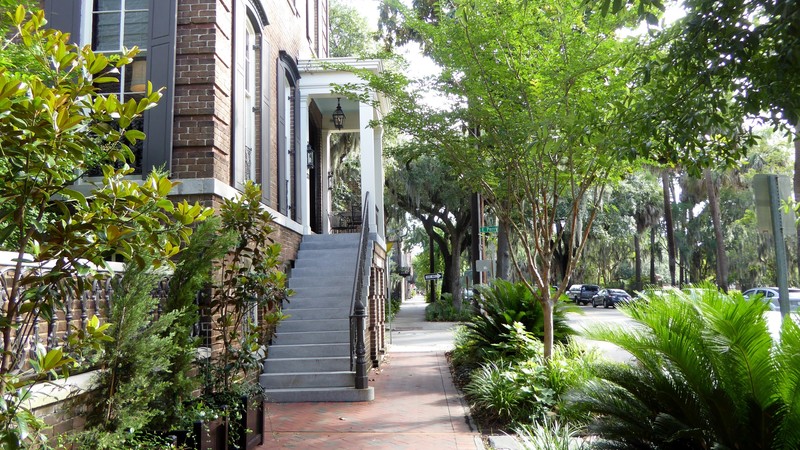 un trottoir à Savannah