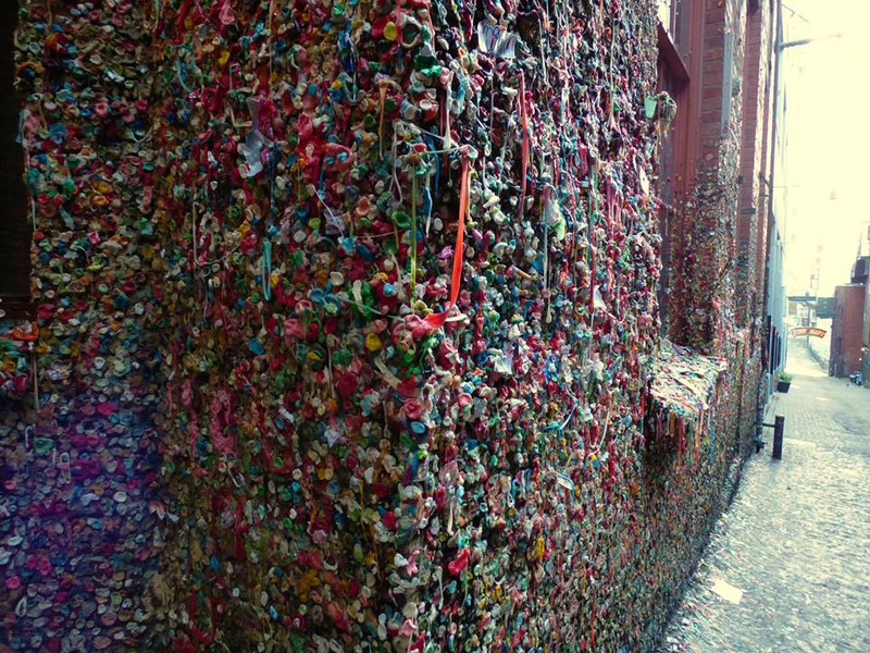 Infamous gum wall