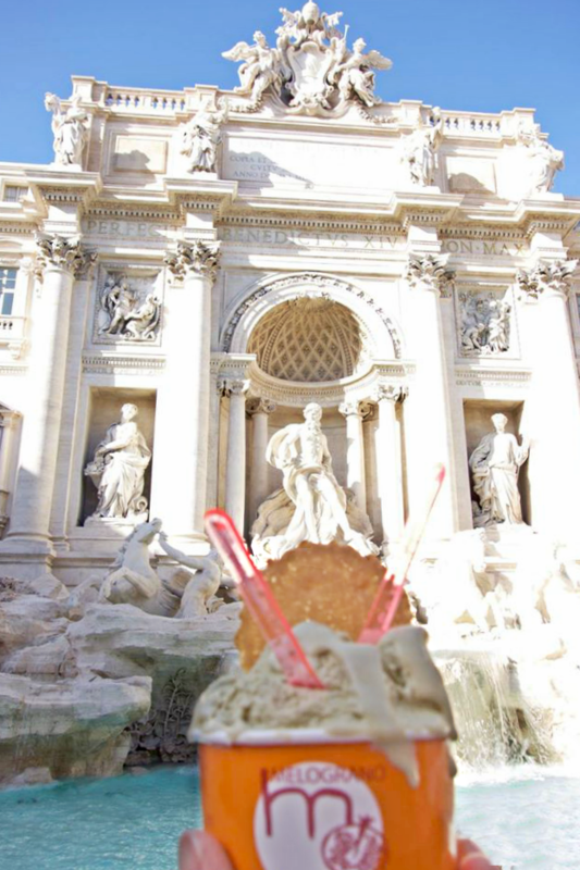 Gelato by the Trevi Fountain