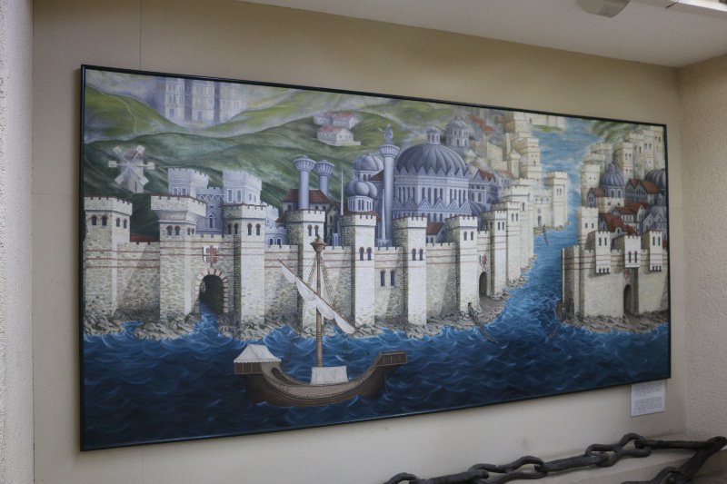 Painting depicting Constantinople at the Golden Horn.