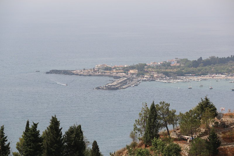 view from gate of Taormina