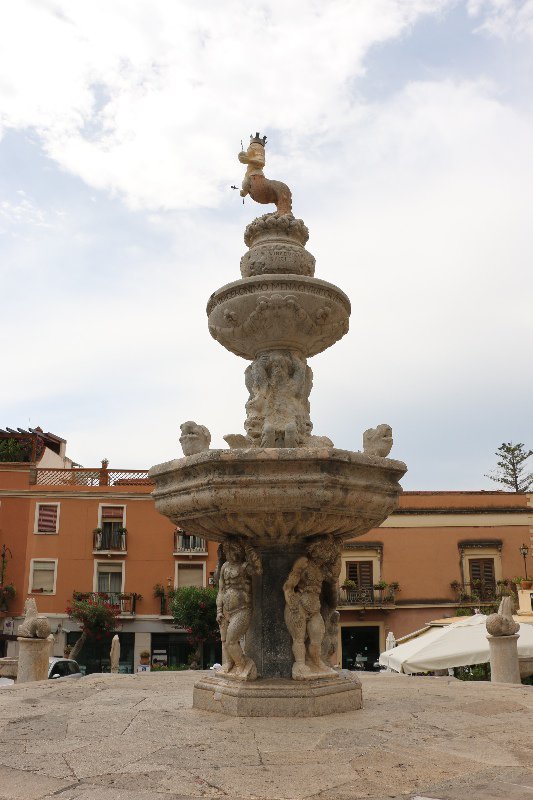 fountain in the town square
