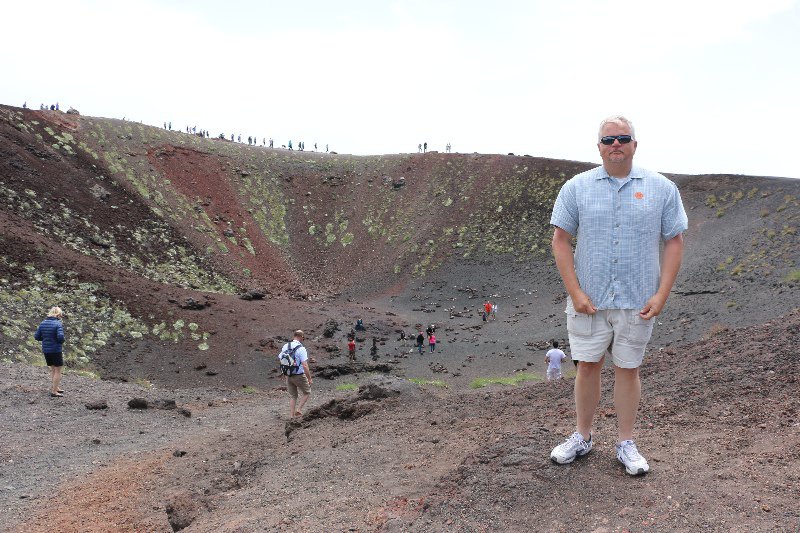 man on crater