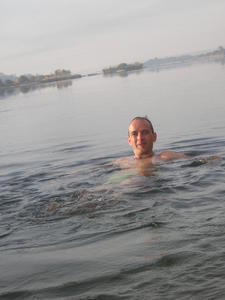 swimming in the Nile