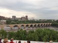 The stone arch bridge by the Guthrie theatre
