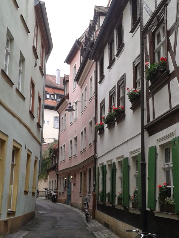 Bamberg: A typical cobbled street