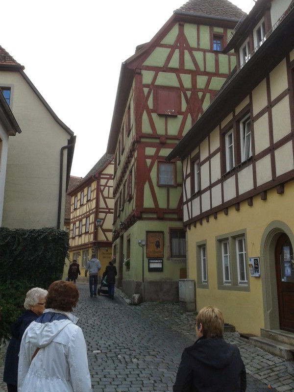 Rothenburg: A typical street with families still living in these homes.