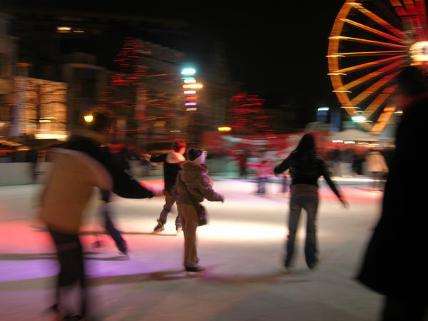 Ice skating at the Christmas market
