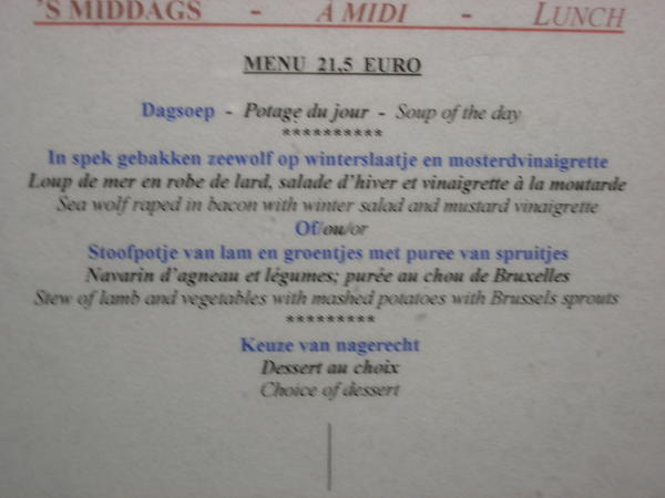 Interesting Belgian local cuisine