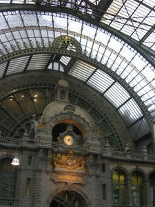 Inside Antwerp train station