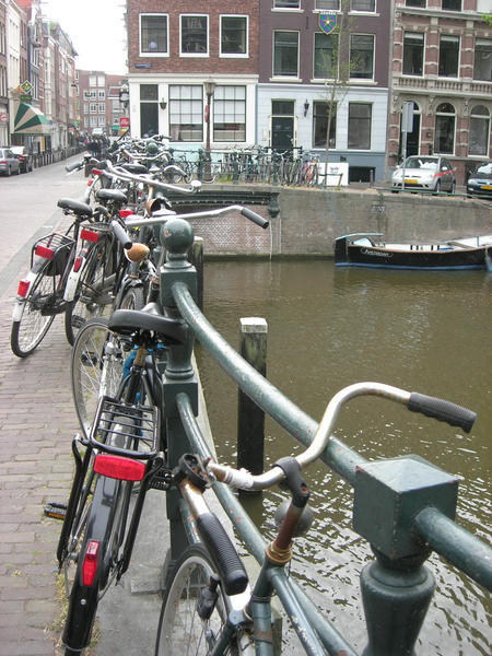 Bikes over the canal