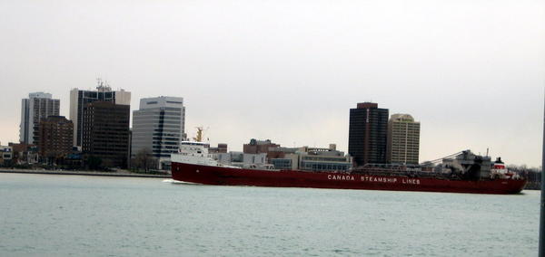 Canadian Ship on Detroit River