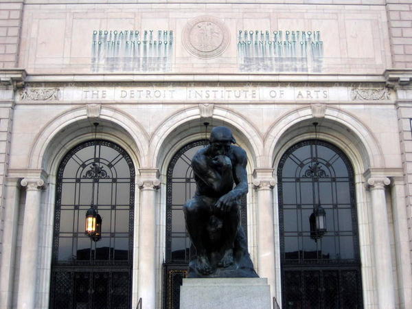 "The Thinker" at the Detroit Institute of Arts