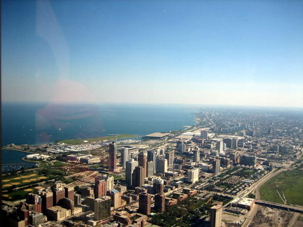 On the east side is Lake Michigan