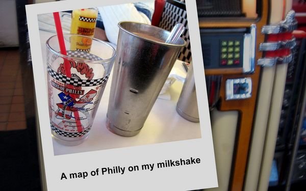 Philly map on my milkshake!