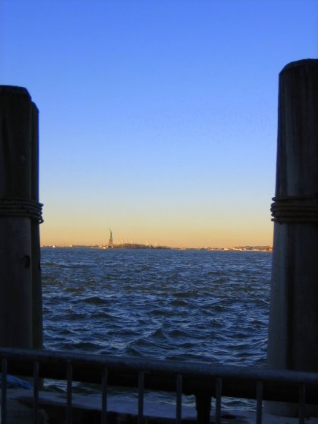View of Liberty Island from Manhattan Island