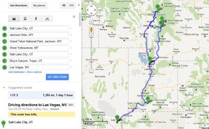 Actual Route as per Google Maps