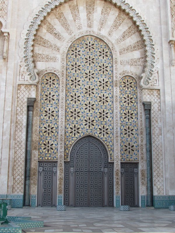 One of the giant doors at the mosque