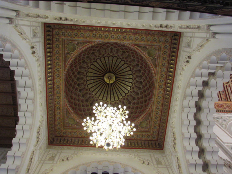 Ceiling and one of the many chandeliers 