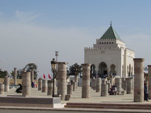 Mausoleum and column remnants