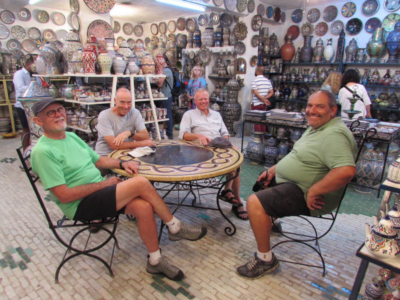 The boys at the pottery shop