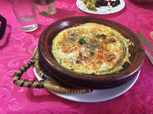 Berber omelette - served in a tagine