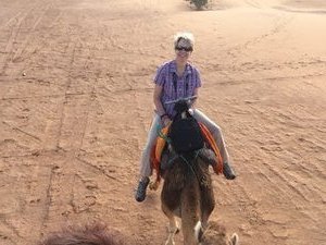 Me on camel on morning ride back