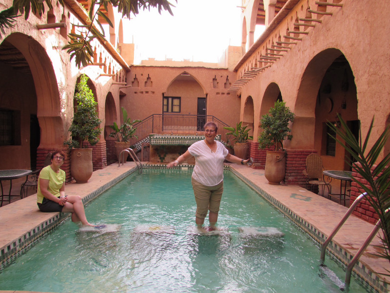 Susan in the pool in our riad