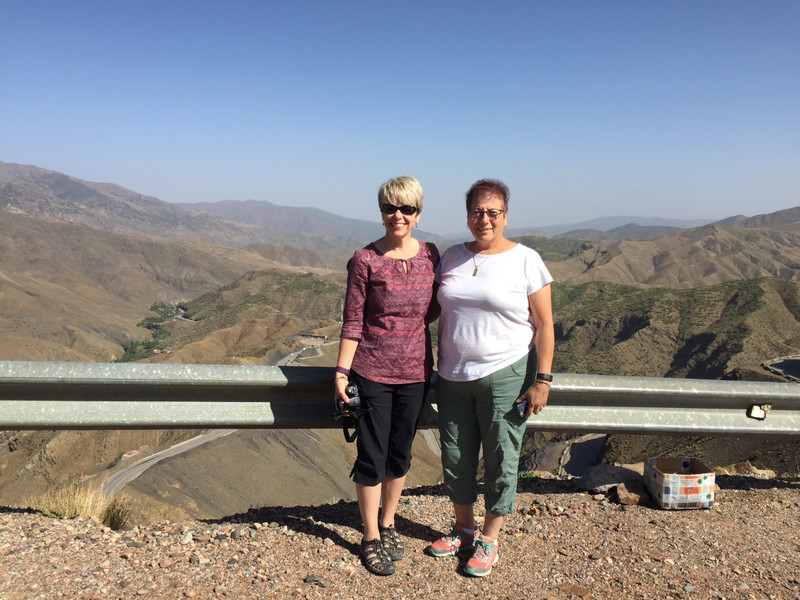 Lori and Susan at Tizi n’Tichka pass