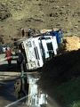 Overturned truck