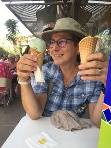 Susan with our ice creams
